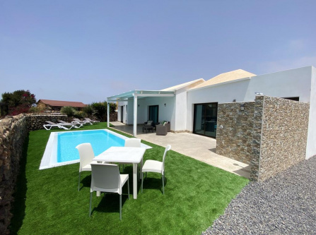Villa with 2 bedrooms in El Roque El Cotillo with wonderful sea view private pool furnished terrace